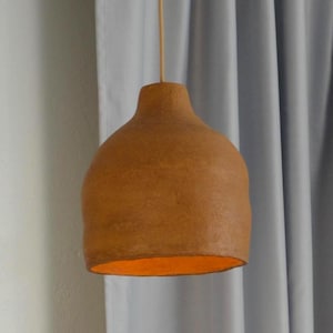 Ceramic Pendant light Japan, Terracotta clay lamp, Pendant shade ceramic, Ceramic pendant light Large, Ceramic lamp ceiling