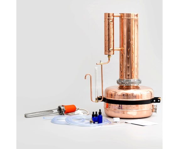 Distillatore elettrico di oli essenziali 5.3G 20L Attrezzatura per  distillazione a vapore di oli essenziali Kit professionale Copper Pro -   Italia