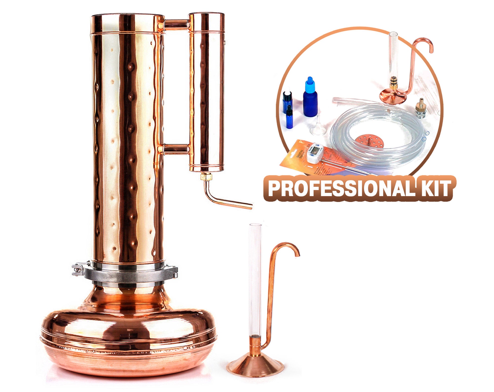 Essential Oil Distiller 14L Copper Pro Professional Kit Etsy