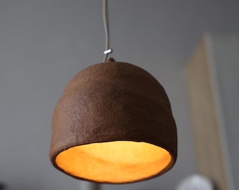 Handmade Clay Pendant Light, Wabi Sabi Ceramic Chandelier