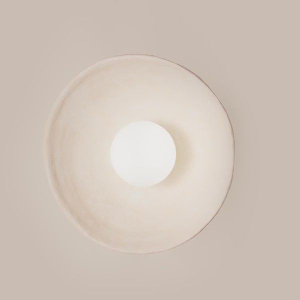 Textured Wall Light, Bath Wall Sconces, Handmade Wall Lamp, Wall Sconce No Cord, Ceramic Clay Wall Sconce Light, Bathroom Sconce