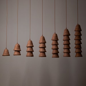 Bell Shaped Pendant lights, Ceramic Bell Chandelier, Cascade Bell Jar Ceiling Light, Bell Hanging Lamp