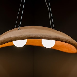 Handmade Chandelier Lighting Large, Ceramic Pendant Lamp, Wabi Sabi Lamp, Ceramic Pendant Lights, Pendant Lights for Hallway