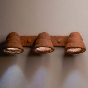 3 Bells Clay Sconce, Night Light, Clay Wall Sconces, Wall Light Sconce, Scandi wall lights, handmade sconce ceramic, Sconces Lighting wall