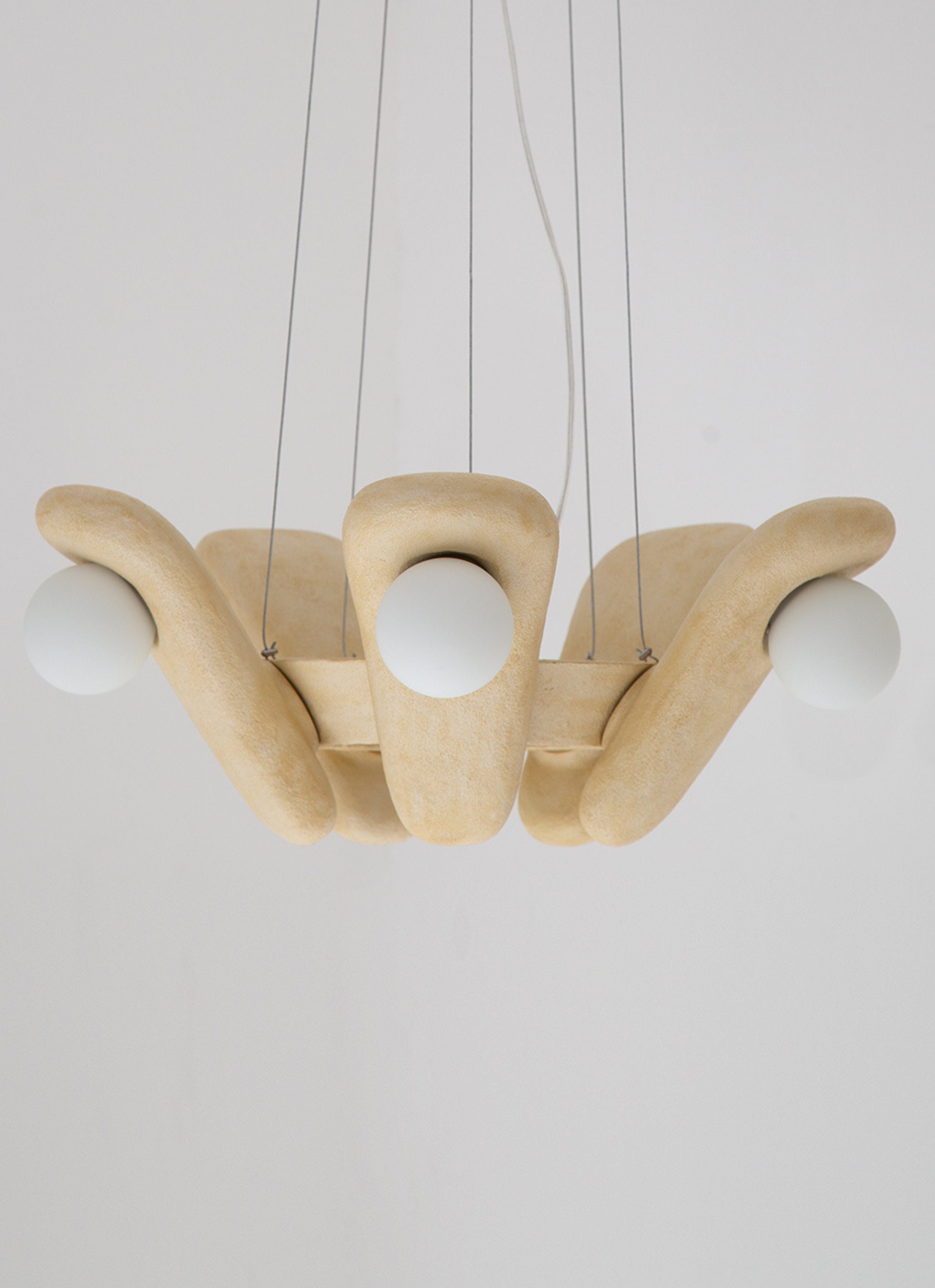 Living Room Chandelier Ceramic, Pendant Lamps, Handmade Ceramic Light Pendant, Ceiling Light Clay, Organic Light Pendant for New Home Gift