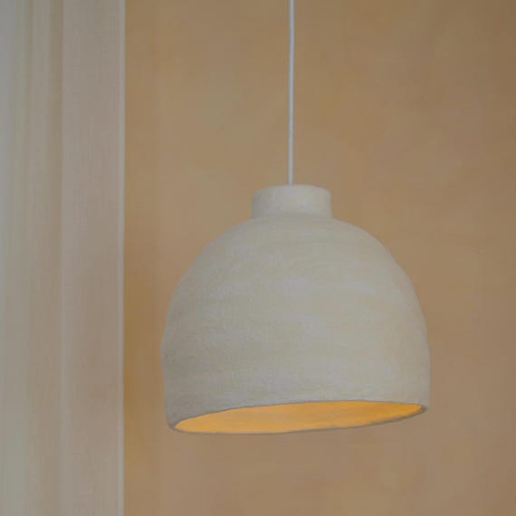 Handmade Clay Pendant Light: Wabi Sabi Ceramic Chandelier