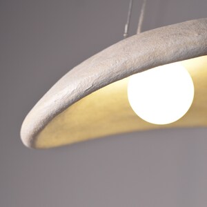 Handmade Clay Pendant Light, Japandi Wabi Sabi Lamp image 9