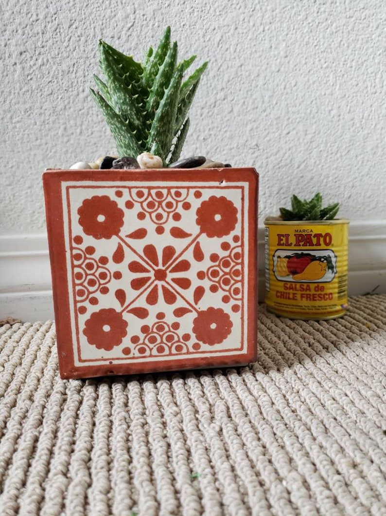 Small El Pato Tin Can Spanish Planters Decorations for Etsy