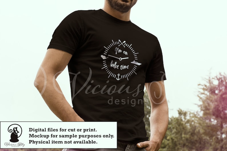 silhouette Lake saying svg We/'re on Lake Time lake life I/'m on Lake Time customizable brother dxf eps pdf png svg files for cricut