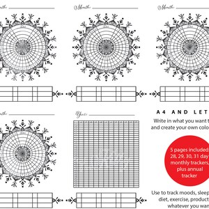 Bullet Journal Mandala Bundle, Mood Tracker, Stress Tracker, Energy ...