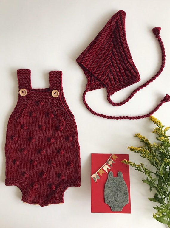 burgundy baby outfit