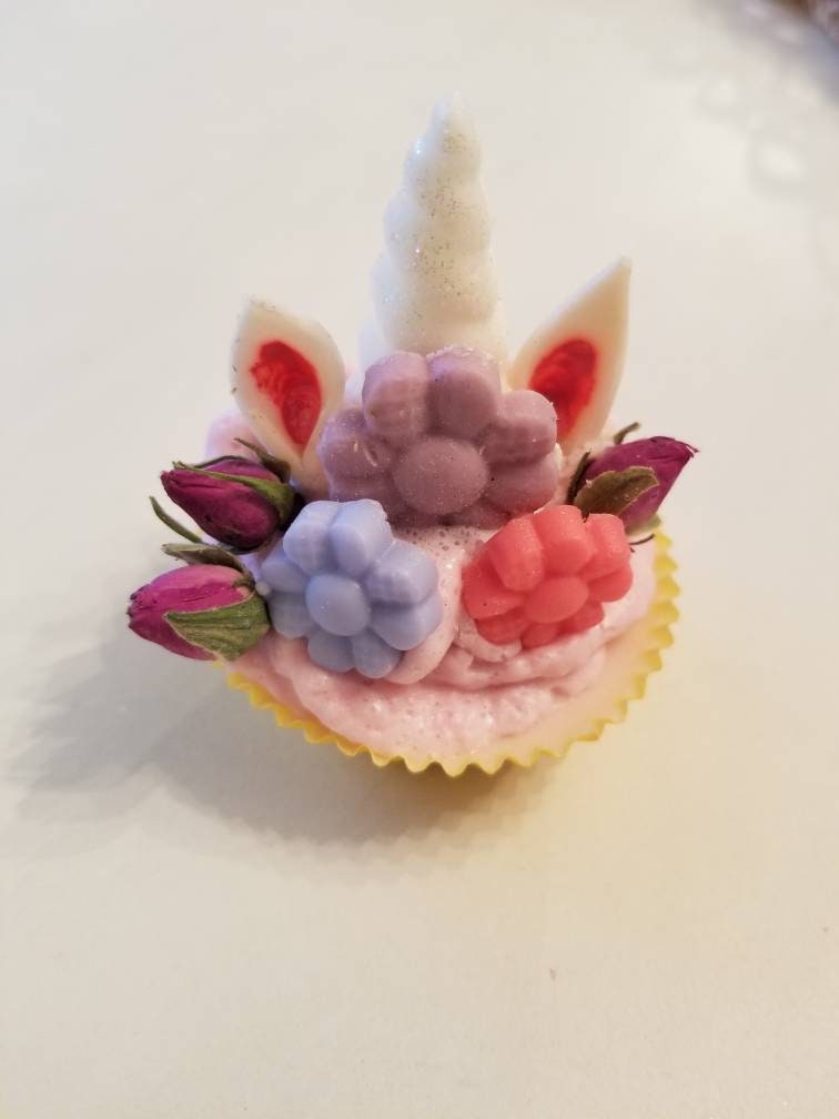 Unicorn mini cupcake soap