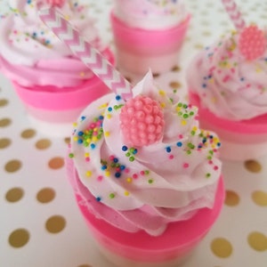 Buttercream frosting cupcake soap.