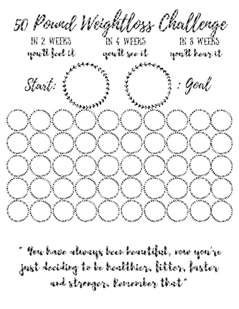 50 Pound Weight Loss Tracker - WeightLossLook