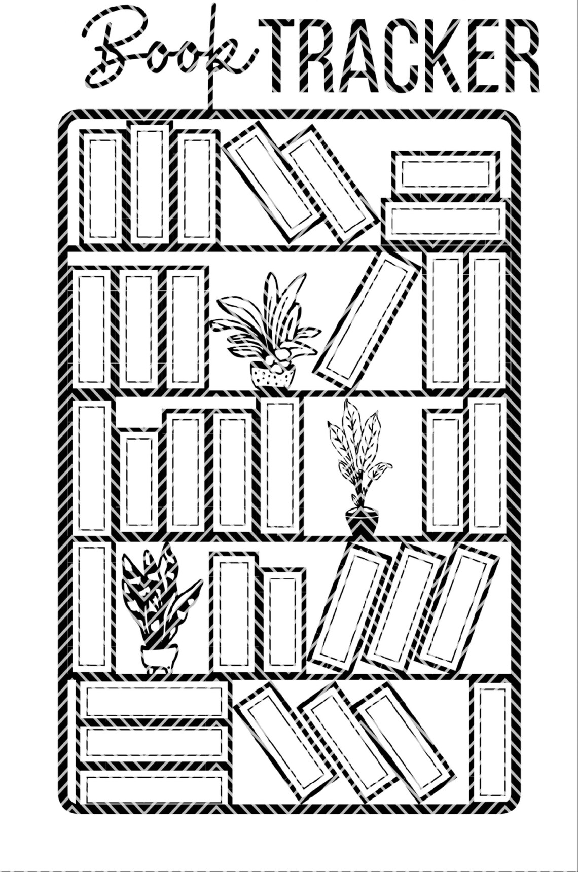 Book Reading Tracker PDF Instant Download PDF Download Printable US ...