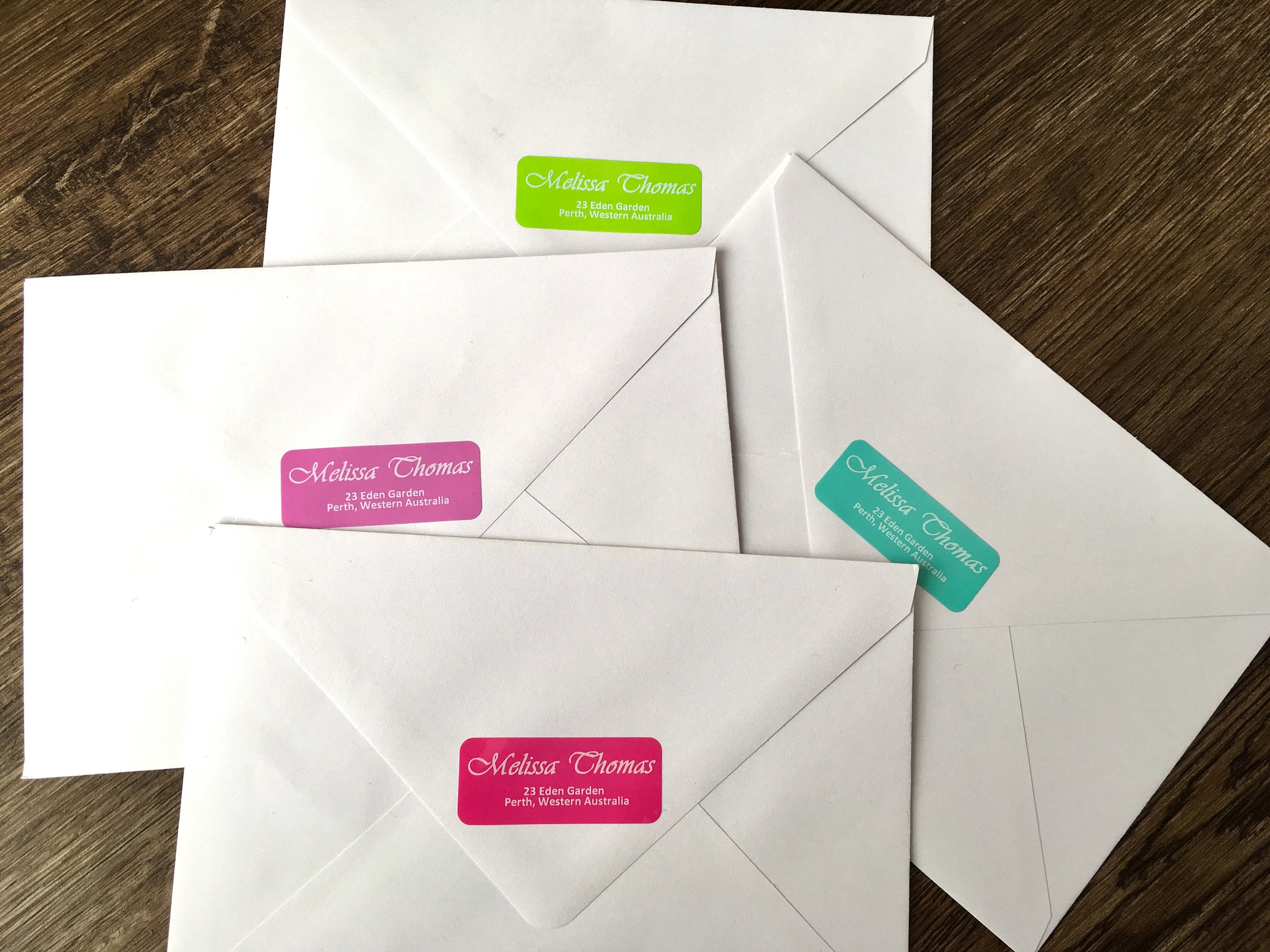 Multi Colour Personalized Address Labels Return Address Etsy