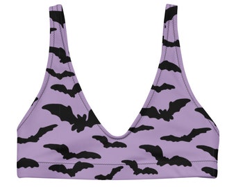 Purple Bat Bikini Top - Size XS-3XL
