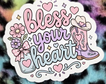 Bless Your Heart Vinyl Sticker | 3in Die-Cut