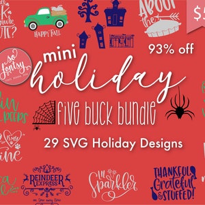 Holiday SVG Design Bundle (25 Cut Files) | Commercial Use