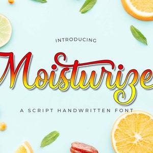 Moisturize Script Font With Alternative Characters and Swirls - Etsy