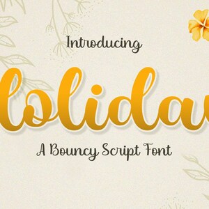 Holiday Font | Handwritten Script Font for Commercial Use