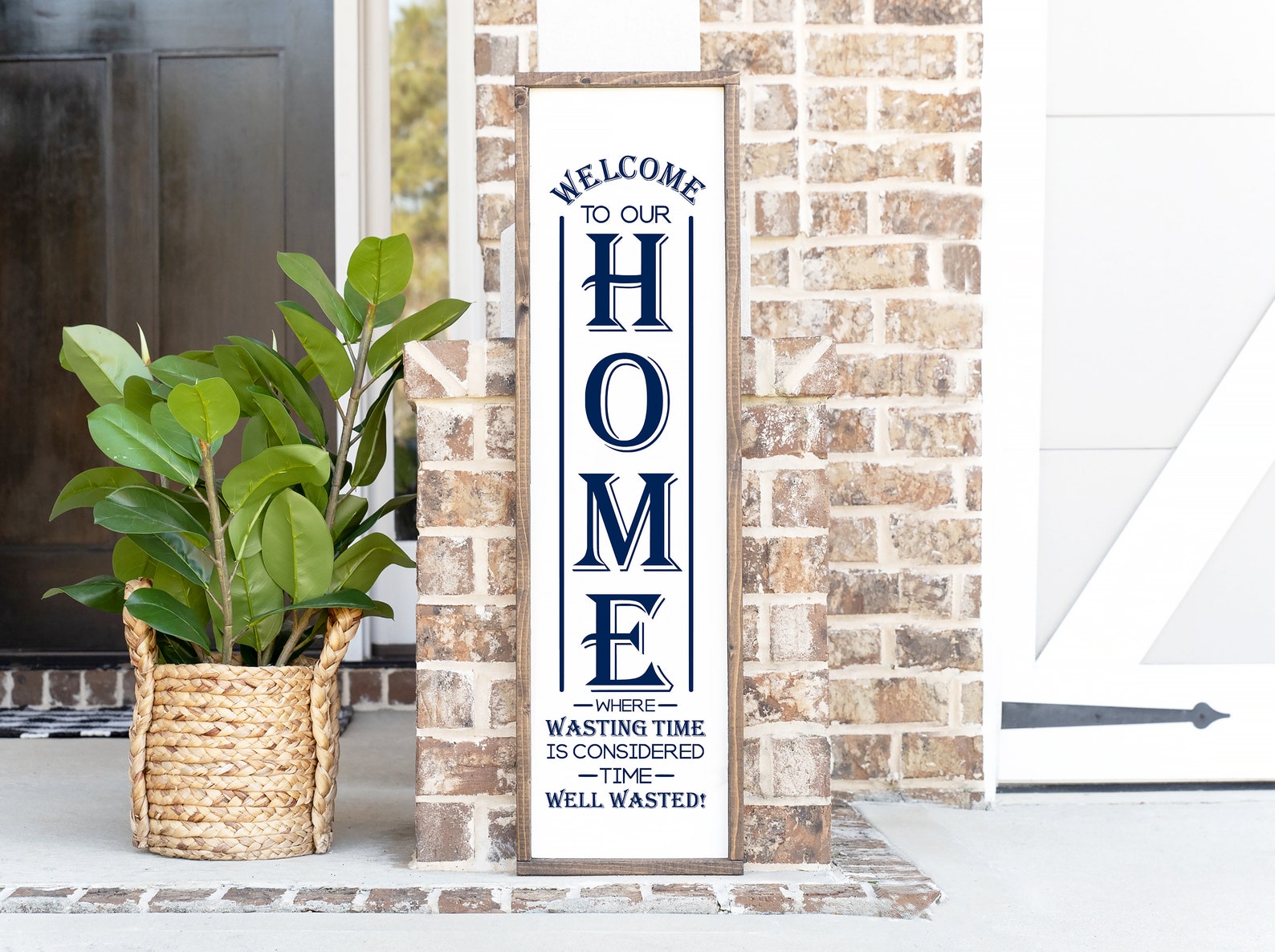 Funny Welcome Home Vertical Sign Svg Cut File So Fontsy Etsy