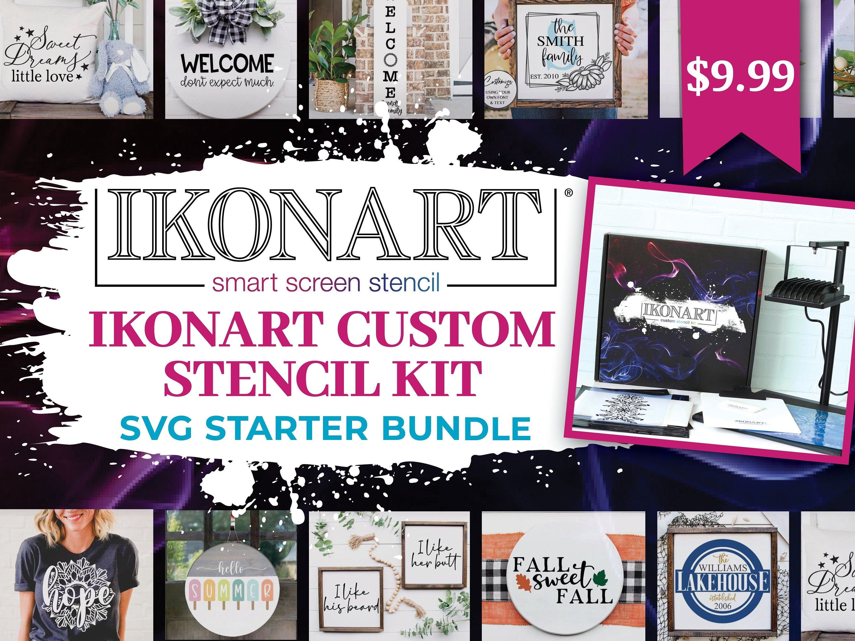 Ikonart Stencil SVG Starter Bundle Etsy