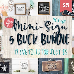 Mini Sign SVG Design Bundle | So Fontsy