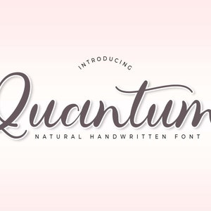 Quantum | Handwritten Font