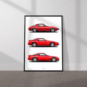 Mazda RX-7 Evolution Generations Poster