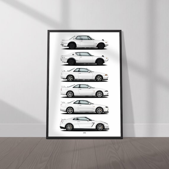Nissan GT - R Evolution Poster- Wall Art for Car Enthusiasts