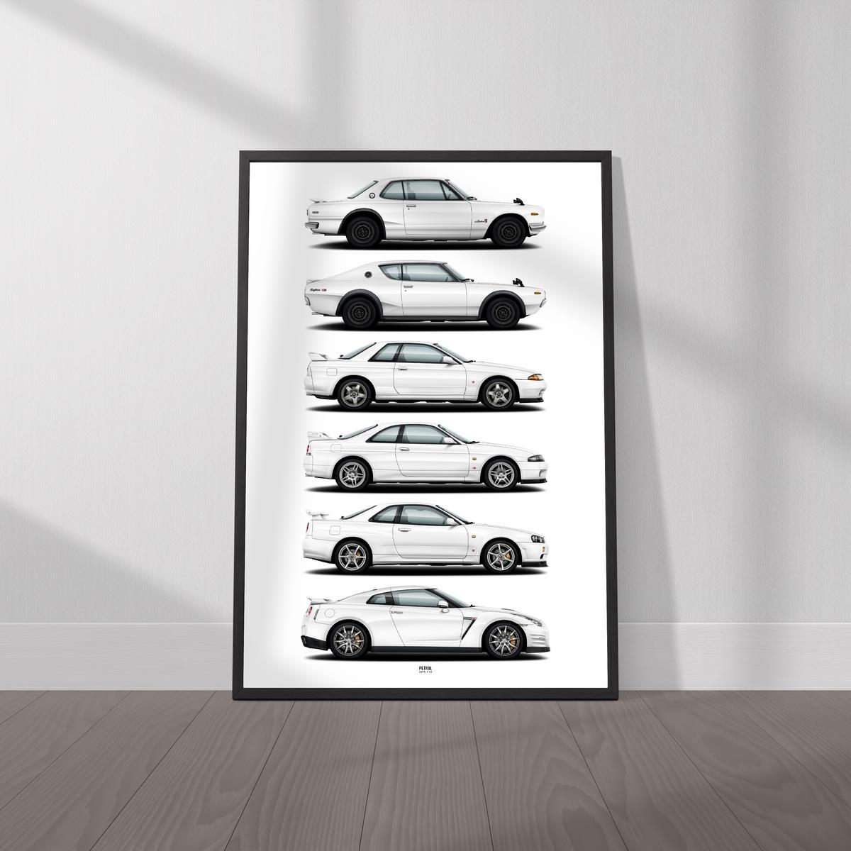 Nissan GT - R Evolution Generations Poster