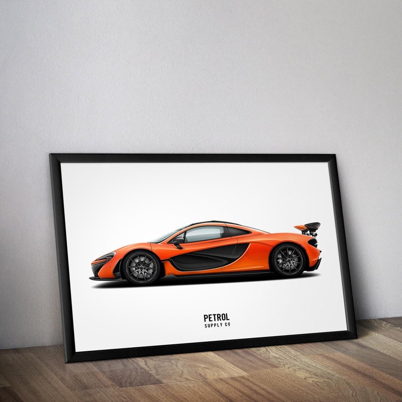 Mclaren P1 Print Mclaren Poster Art Car Art Cars Etsy