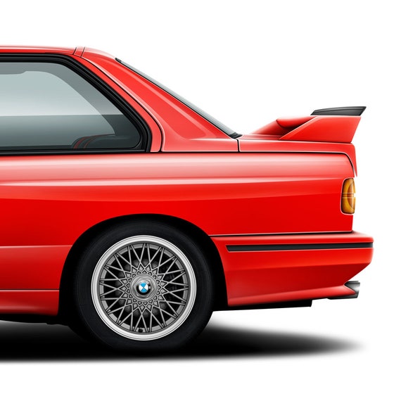 A3 BMW E30 EVOLUTION 1 POSTER BROCHURE PICTURE WALL ART PRINT BLACK