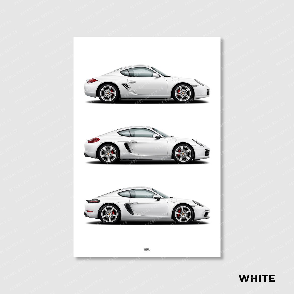 Porsche Cayman カタログ Porsche Cayman Evolution Poster- Wall Art for Car Enthusiasts