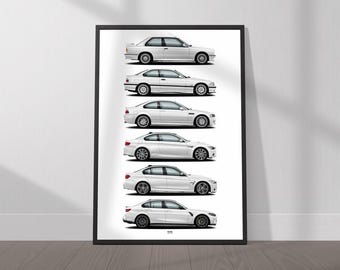 BMW M3 Evolution Poster- Wall Art for Car Enthusiasts