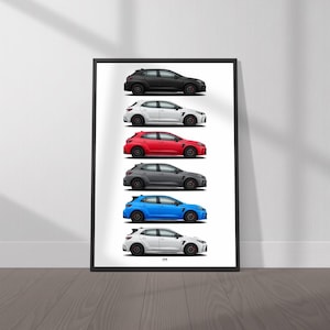 Toyota GR Corolla Colors Poster