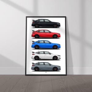 Honda Civic Type R (FL5) Colors Poster