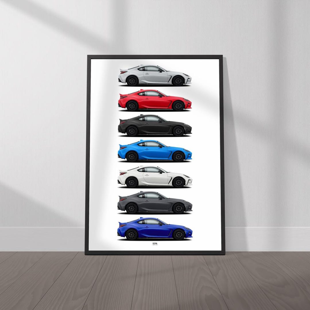Toyota GR86 (ZN8) Colors Poster- Wall Art for Car Enthusiasts - Etsy