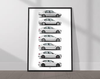 BMW M5 Evolution Poster- Wall Art for Car Enthusiasts