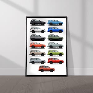 Toyota 4Runner TRD PRO (N280) Colors Poster
