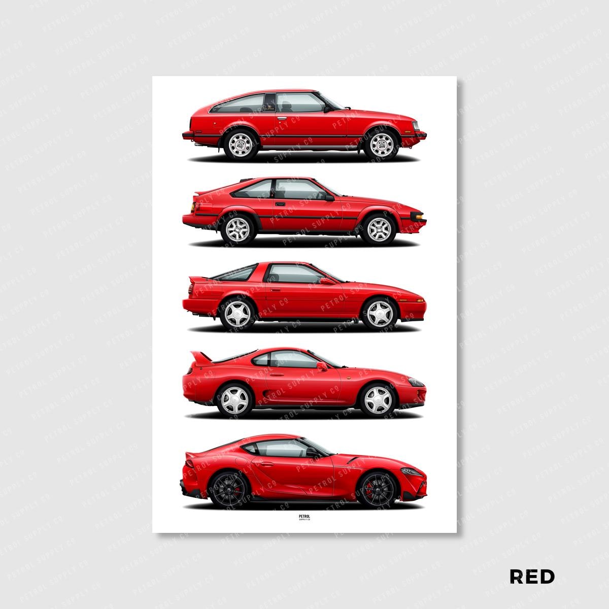 Toyota Supra Evolution Generations Poster - Etsy