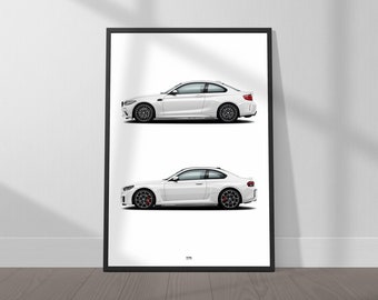 BMW M2 Competition G87 Poster Print Wall Art Car Photography 
