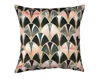 Cushion cover decorative cushion black pink bows 30 x 50 cm, 50 x 50 cm with soft black fine corduroy backing