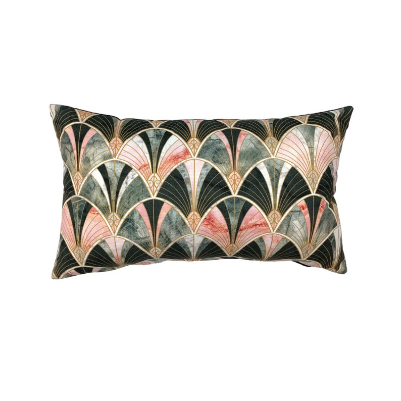 Cushion cover decorative cushion black pink bows 30 x 50 cm, 50 x 50 cm with soft black fine corduroy backing 30 Centimeters