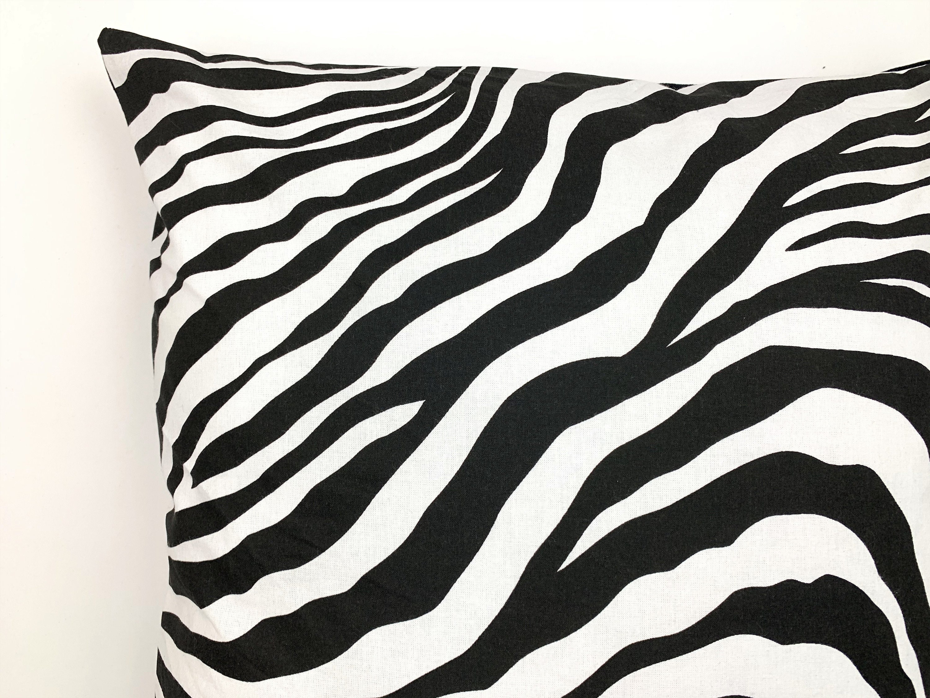 Zebra Kissenbezug 30x50cm - Leinenstoff Für Couch & Bett