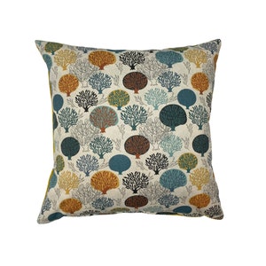 Cushion cover, sofa cushion trees in many colors with back mustard yellow/petrol/dark green 40 x 40 cm, 50 x 50 cm