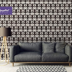 London Removable Wallpaper, Classic Pattern Traditional Wall Mural, Sherlock Peel and Stick Wall Panel, W148