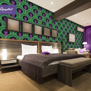 Spooky Wall Art - Horror Movie Peel & Stick Mural or Traditional Wallpaper - Film Pattern Decor by WallpapArt, W193