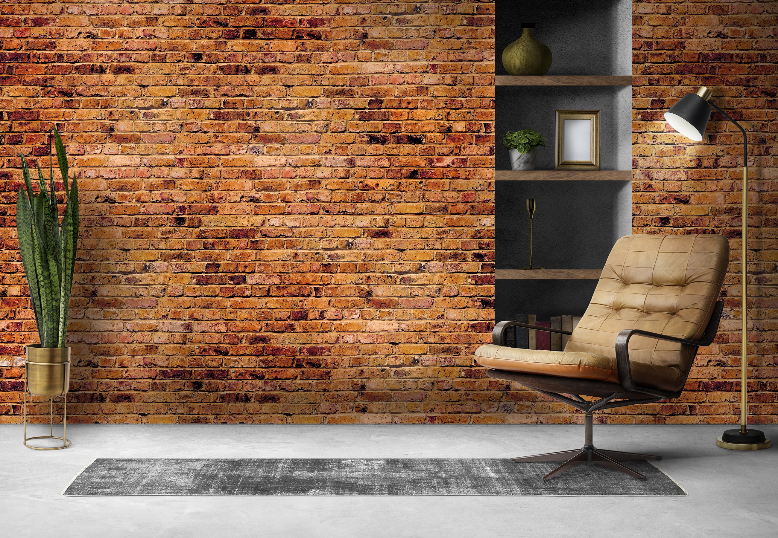 Brick Wallpaper, Removable Wall Mural,loft,industrial, Self Adhesive, Peel  and Stick or Vinyl 